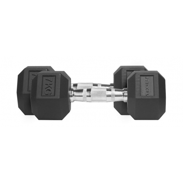 HANTEL THORN FIT HEX RUBBER DUMBBELL 7,0KG [PAIR]